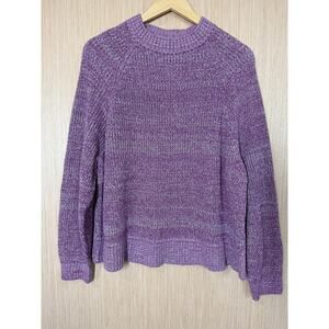 NEW Old Navy Cotton Shaker Stitch Sweater Womens Size 2X Heathered Cozy Mauve